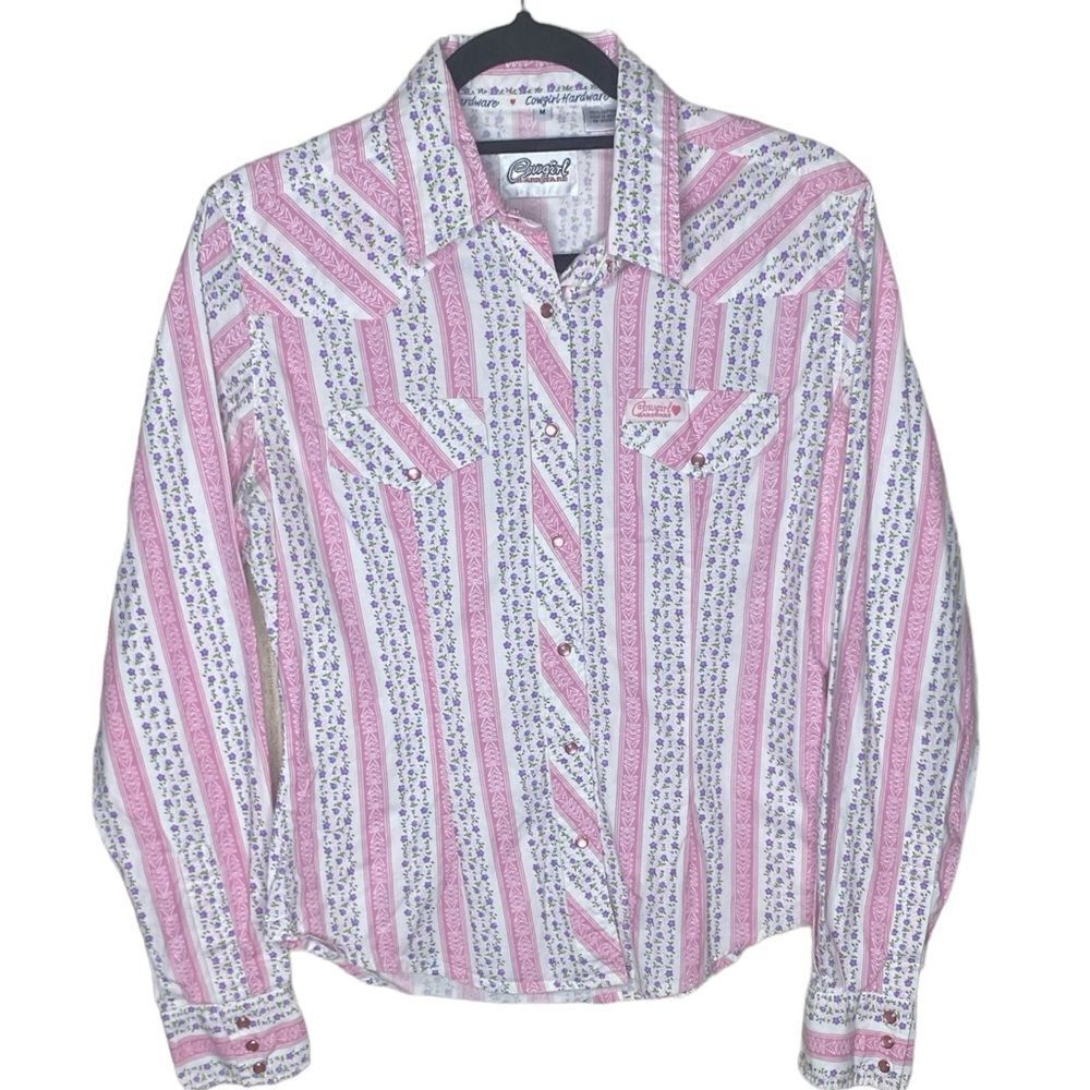 Casual Button-Down Shirt - Pink Stripe